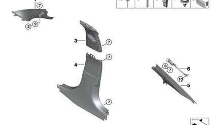 OEM 51437321215 clamp clip for BMW F20, F21, F22, F45, F46, F87, F30, F31, F35, F80, G20, G28, G80, F32, F82, F90, G30 and Mini F55, F56, F65, F66, F54, F54, F54, F60. Original BMW und Mini.