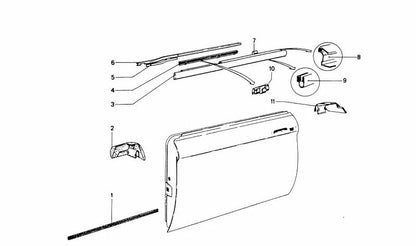 Clip de fijación OEM 51216454231 para BMW E60, E61, E63, E64, F10, F11, F07, F06, G30, G31, G32. Original BMW.