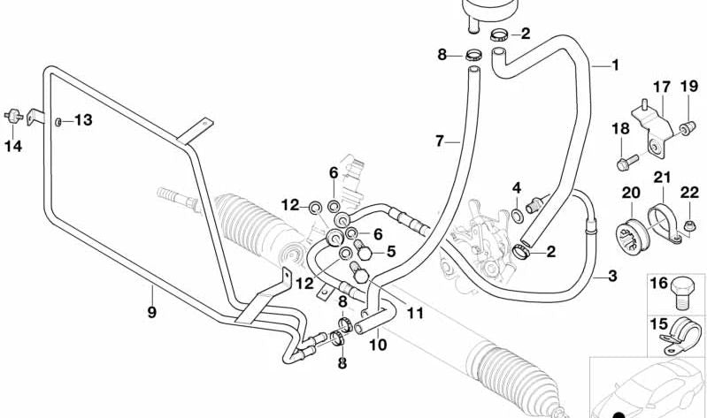 Silentblock de goma OEM 64531378241 para BMW E36, E34, Z3. Original BMW.