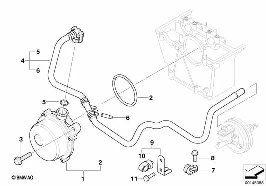 Vacuum pipe for BMW E65 (OEM 11667792450). Original BMW