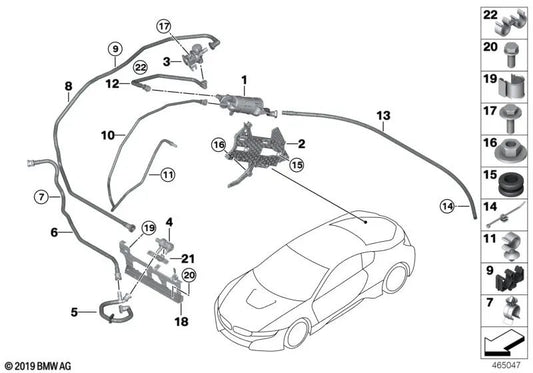Adapterplatte für BMW I I12, I15 (OEM 16117378063). Original BMW.