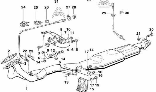 OEM METALLIC SUPPORT 11761716454 for BMW E30 (316i, 318i) with M40 motor. Compatible with automatic models produced between 1987 and 1994. Original BMW piece.