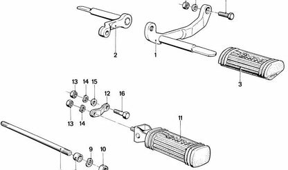 Goma reposapiés OEM 46711242046 para BMW Motorrad {R248, R1200GS, R1150RT, R1100R, K1200LT, R850R, R1150GS...} Original BMW.