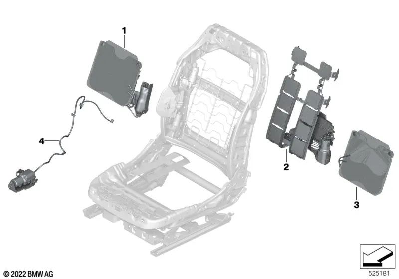 Lumbar pump for BMW 7 Series G70 (OEM 52106927185). Genuine BMW