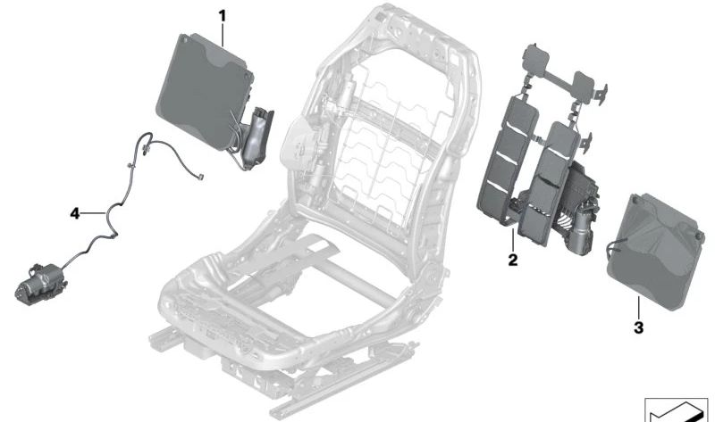 Bomba para asiento con masaje OEM 52109892947 para BMW G70 735i, 740d, 740d xDrive y 740i. Compatible con funciones de confort del asiento delantero. Original BMW.