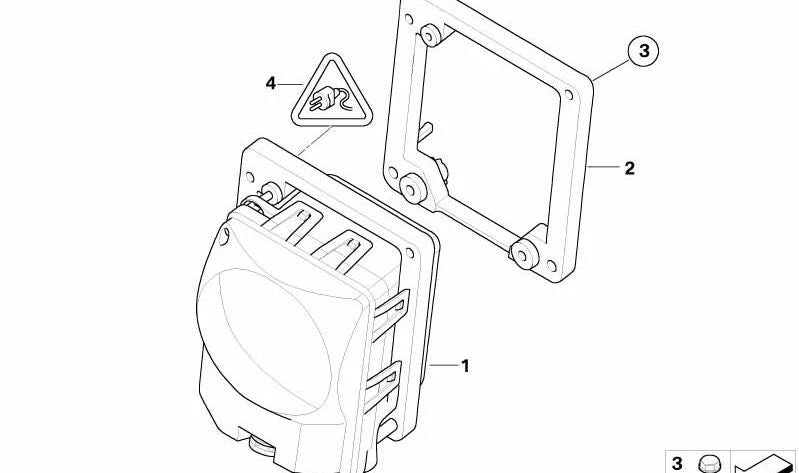 Suporte para BMW Série 7 E65, E66 (OEM 66316901277). BMW original