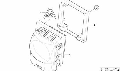 Suporte para BMW Série 7 E65, E66 (OEM 66316901277). BMW original