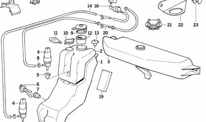 **Boquilla del limpiaparabrisas calefactable OEM 61661378799 para BMW E34, E24, E32. Original BMW.**