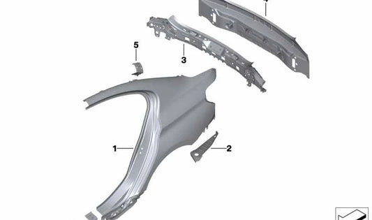 Rear inner trim for BMW F52 (OEM 41007402486). Original BMW.