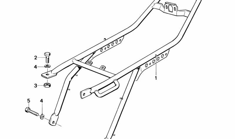 Parte trasera del chasis negra OEM 46511240977 para BMW R850R, R1100R, R1100RT, R1150R, R1150RT. Repuesto original BMW.