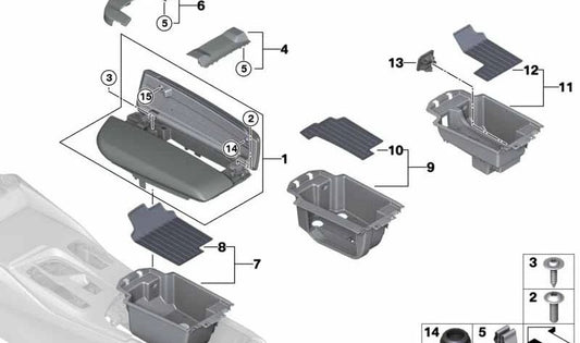 Rimozione centrale Supplevaabrazual Bullazos per BMW F90, G30, G31, G32 (OEM 5116995514). BMW originale