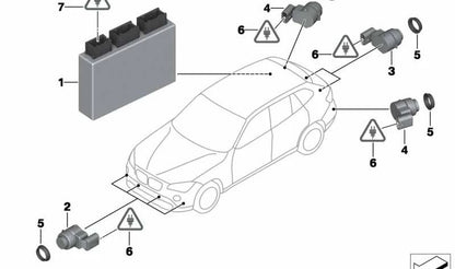 Module de contrôle PDC (capteurs de stationnement) OEM 66209252638 pour BMW E81, E82, E87, E88, E90, E91, E92, E93, E84, E89. BMW d'origine.