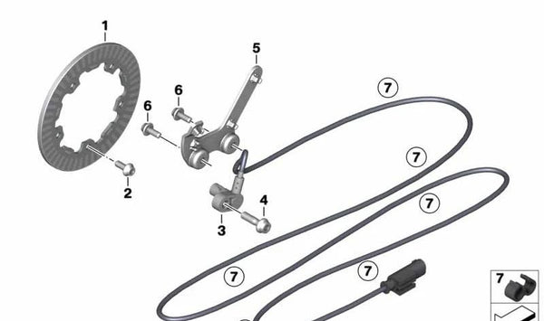 Anillo sensor delantero OEM 34528553968 para motos BMW CE 02, G 310 RR, G 310 GS, G 310 R... y más. Original BMW Motorrad.