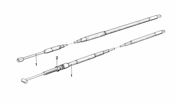 Cable de acelerador OEM 32731236615 para BMW R45, R65, R65LS. Original BMW Motorrad.
