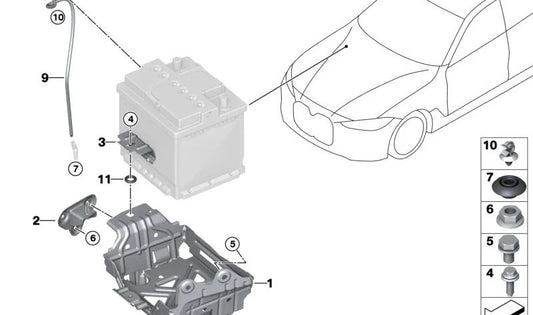 Clip de fixation OEM 07147313779 pour BMW F20, F21, F40, F22, F23, F44, F45, F46, F87, F48, F39, I12, I15 et Mini F54, F60. BMW et mini d'origine.