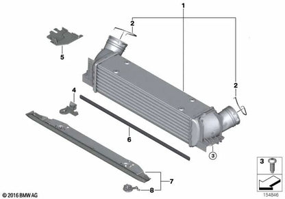 Intercooler para BMW X1 E84, Z4 E89 (OEM 17517624146). Original BMW