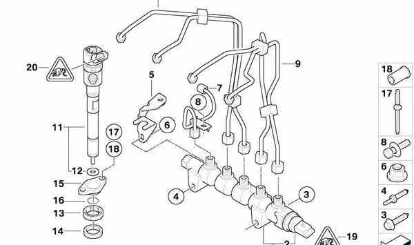 Acumulador de presión OEM 13537804967 para MINI R55 Clubman, R56 Cooper D, One D… y más. Original MINI.