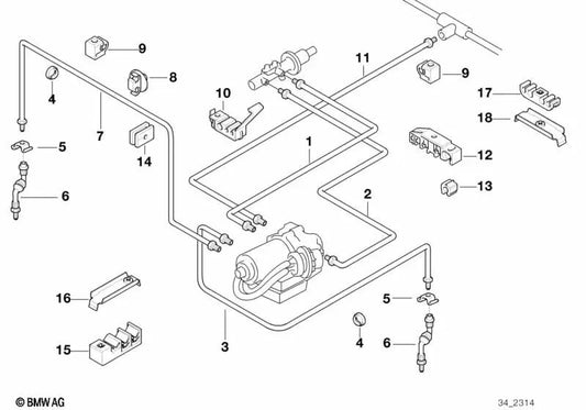 Tubo para BMW E46, F30, F80 (OEM 34322228524). BMW originais.
