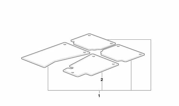 Juego de Alfombrillas de Velours para BMW E31 (OEM 51479059302). Original BMW