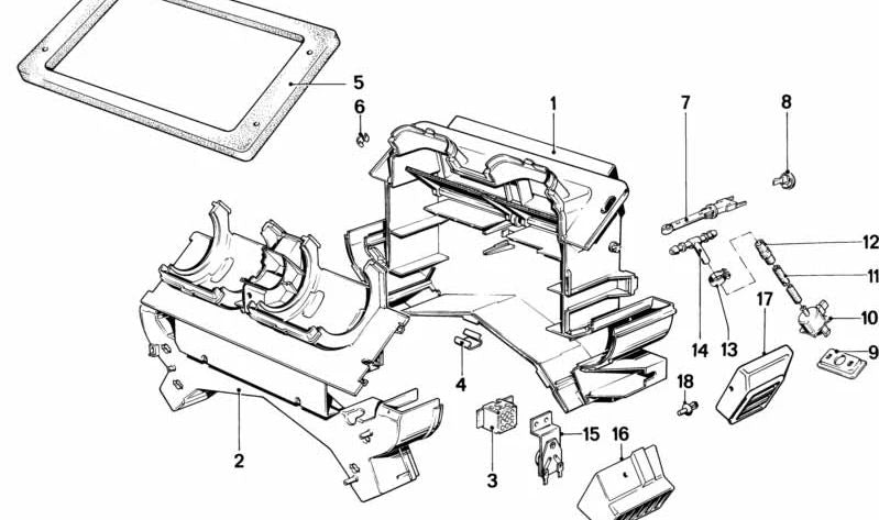 Grampo para BMW Série 3 E21, Série 5 E12, E28, Série 6 E24 (OEM 64111355720). BMW original