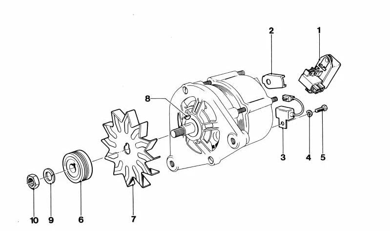 Tuerca hexagonal OEM 07119901309 para BMW E21, E30, E36, E12, E28, E34, E39, E24, E23, Z3, MINI R50. Original BMW.