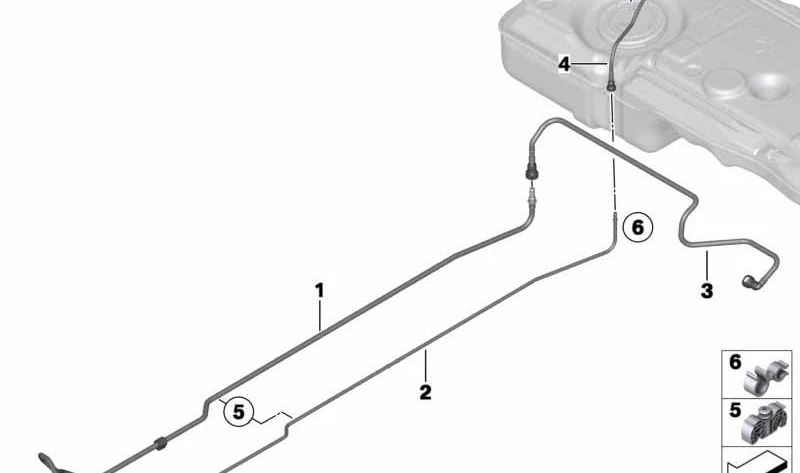 Soporte de manguera OEM 11657791516 para MINI R60 y BMW X3 E83. Compatible con motores diésel N47 y M47. Original MINI y BMW.