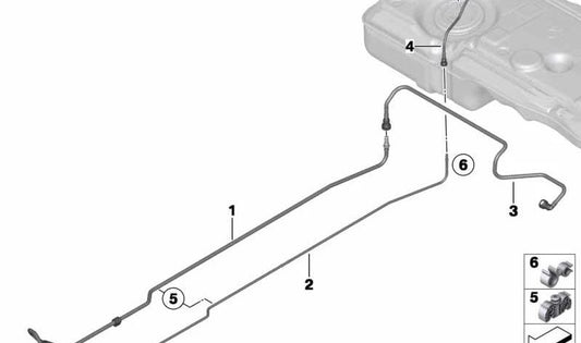 Soporte de manguera OEM 11657791516 para MINI R60 y BMW X3 E83. Compatible con motores diésel N47 y M47. Original MINI y BMW.