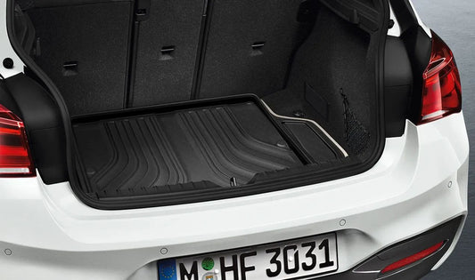 Molded boot mat for BMW 1 Series F20, F21 (OEM 51472219975). Original BMW.