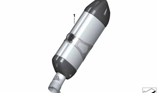 Silenciador final cromado OEM 18518525089 para motocicletas BMW R1200GS, R1250GS, R1200GS Adventure... e muito mais. Originais BMW Motorrad.