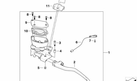 Palanca de embrague OEM 32727691637 para motos BMW R1200GS, R1200GS Adventure, R1200RT, R1200R, R1200ST. Original BMW Motorrad.