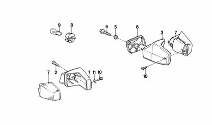 Soporte delantero derecho OEM 63131459326 para motos BMW K75, K100... y más. Original BMW Motorrad.