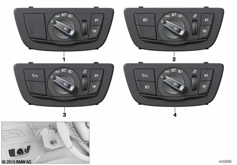 Unité de commande d'éclairage 7 G11 Series, G12 (OEM 61319472981). BMW d'origine