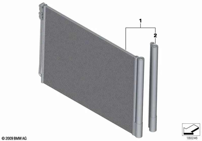 Desiccant element for BMW F07, F10, F11, F06, F12, F13, F01N, F02N (OEM 64509202689). Genuine BMW