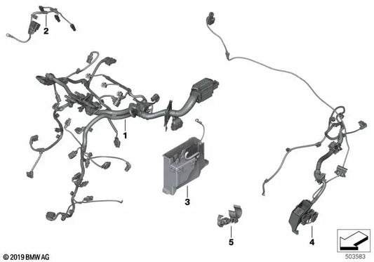 Motorkabel für BMW F20N, F21N Serie 1, F45, F45N, F46, F46N Serie 2, X1 F48 (OEM 12518511958). Original BMW.