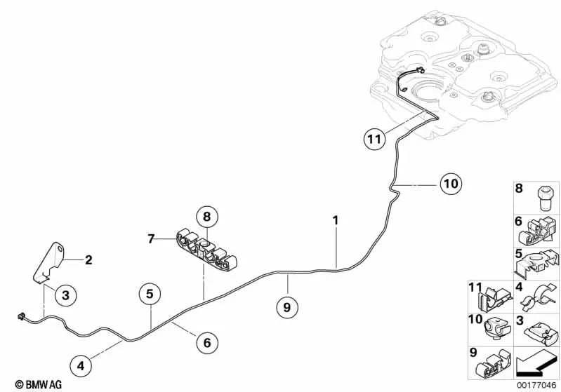 Dosierleitung para BMW 3 E90N Series (OEM 16197204755). BMW original