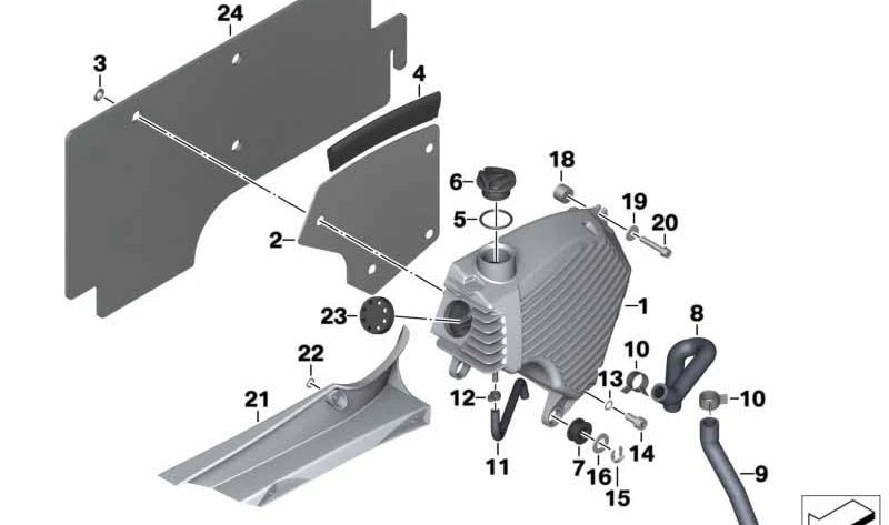 Arandela OEM 11432343573 para BMW Motorrad F 650 GS, F 650 GS Dakar, G 650 GS, G 650 GS Sertão. Original BMW Motorrad.