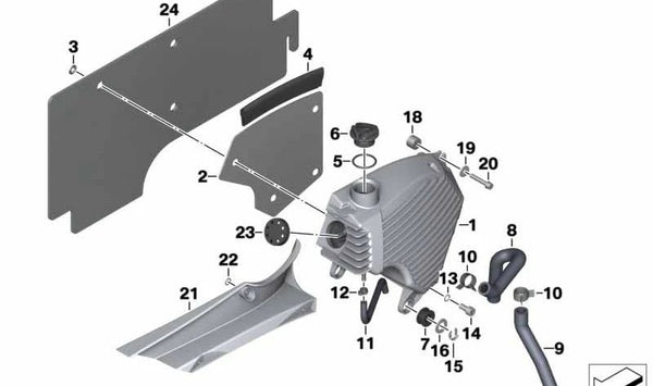 Arandela de muelle OEM 11432345865 para BMW Motorrad R1200GS, R1200RT, R1200R, R nineT, HP2, K1200S, K1300S, K1300R, K1300GT. Pieza original BMW Motorrad.