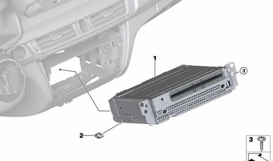 Unidad central multimedia básica OEM 65129874340 para BMW F25, F26, F15, F85, F16, F86. Compatible con varios modelos X3, X5 y X6. Original BMW.