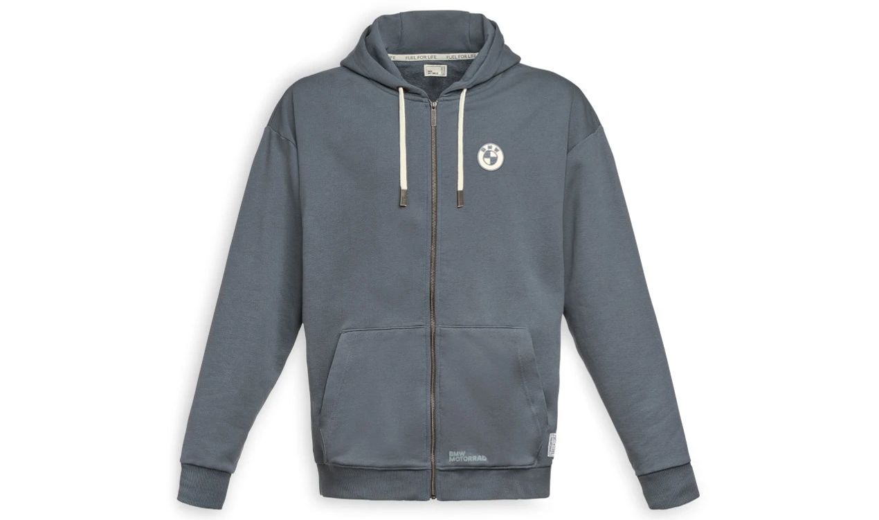 Sudadera con cremallera Soulfuel azul talla S OEM 76615A81583 para BMW. Original BMW Motorrad.