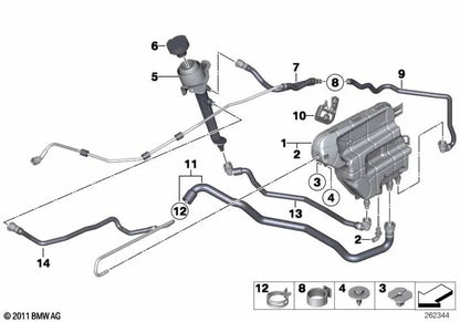 Breather Pipe for BMW F07, F10, F11, F06, F12, F13, F01N, F02N (OEM 17122284284). Original BMW