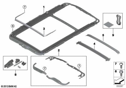 Deflettore del vento per BMW X5 F15, F85 (OEM 54107387030). BMW originale