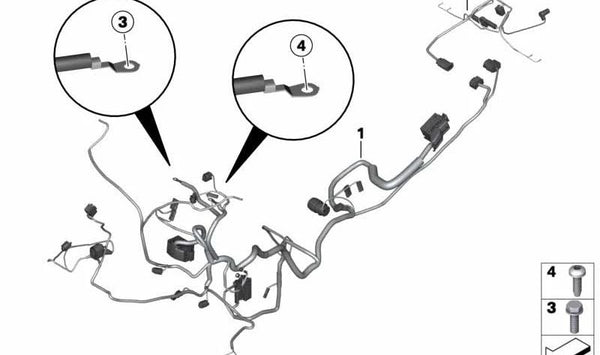 Mazo de cables principal OEM 61118553925 para BMW Motorrad S 1000 RR (K46) 2010-2014. Original BMW Motorrad.