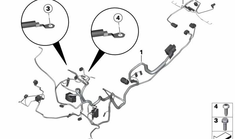 Mazo de cables principal OEM 61118553927 para motos BMW Motorrad HP4 (K42) 2012-2014. Original BMW Motorrad.