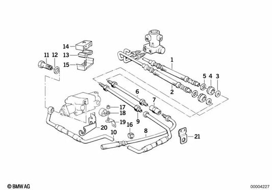 Vorlaufleitung for BMW 5 Series E34 (OEM 37131134170). Genuine BMW