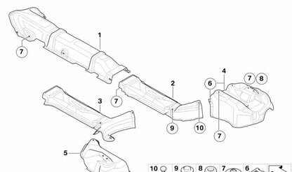 Aislador térmico silenciador OEM 51482754958 para MINI R56, R56 LCI, Cabrio R57, Coupé R58, Roadster R59. Original MINI.