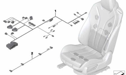 Juego de cables asiento derecho OEM 61129352145 para BMW Serie 6 F06, F12, F13... y más. Original BMW.