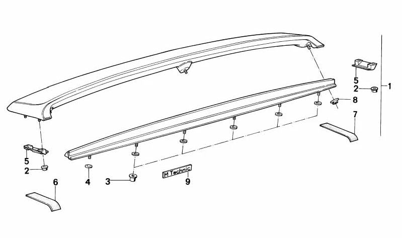 Soporte para BMW Serie 3 E30 (OEM 51712239718). Original BMW
