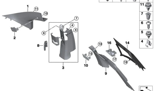 Incoraggia "Airbag" OEM 51437326908 per BMW I3 (I01) e BMW I8 (I12). BMW originale.