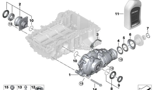 Tubo di ventilazione per asse anteriore OEM 31508847767 per BMW G80, G82, G83. BMW originale