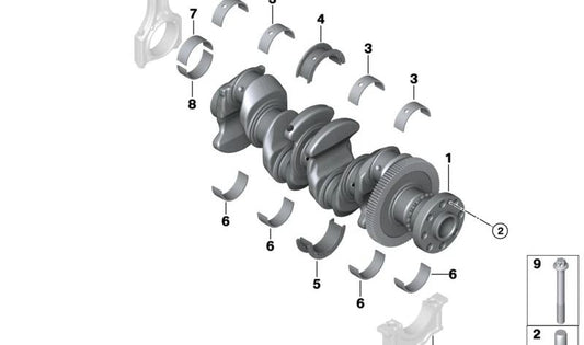 Storm OEM 11218578677 per BMW F40, F44, F45, F46, G20, G21, G28, G22, G23, G26, G30, G31, G32, F48, F39, G01, G02, G05, F55, F56, F57, F54, F54 , F54 ,. BMW originale.